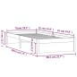 Giroletto Grigio Legno Massello 75x190 cm 2FT6 Piccolo Singolo Giroletto Grigio Legno Massello 75x190 cm 2FT6 Piccolo Singolo