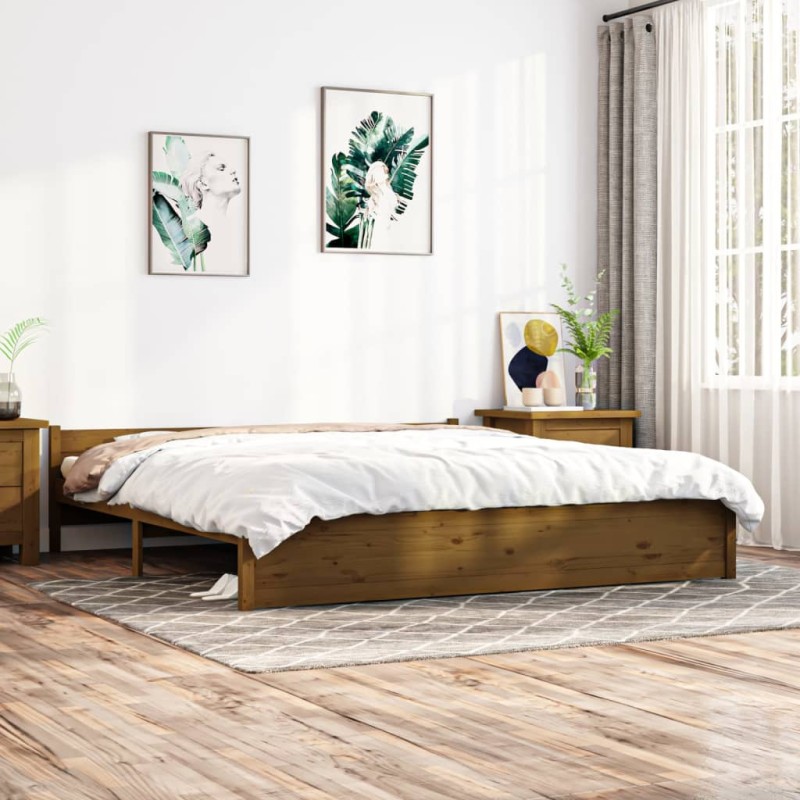 Giroletto Miele in Legno Massello 180x200 cm 6FT Super King Giroletto Miele in Legno Massello 180x200 cm 6FT Super King