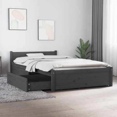 Giroletto con Cassetti Grigio 90x200 cm