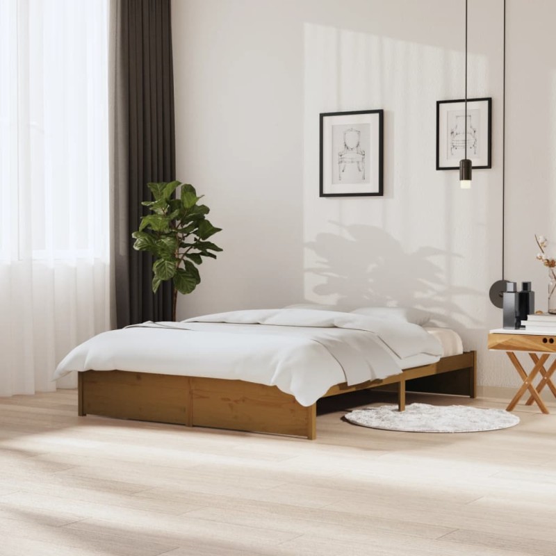 Giroletto Miele in Legno Massello 150x200 cm 5FT King Size Giroletto Miele in Legno Massello 150x200 cm 5FT King Size