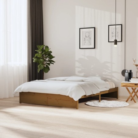 Giroletto Miele in Legno Massello 150x200 cm 5FT King Size