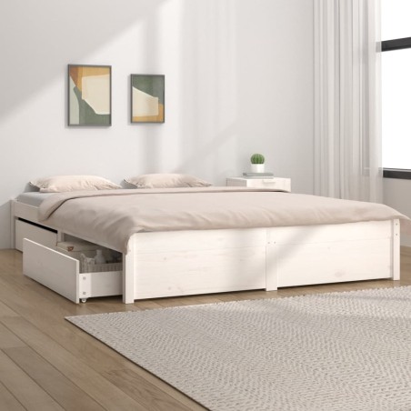 Giroletto con Cassetti Bianco 150x200 cm 5FT King Size