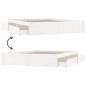 Giroletto con Cassetti Bianco 150x200 cm 5FT King Size Giroletto con Cassetti Bianco 150x200 cm 5FT King Size