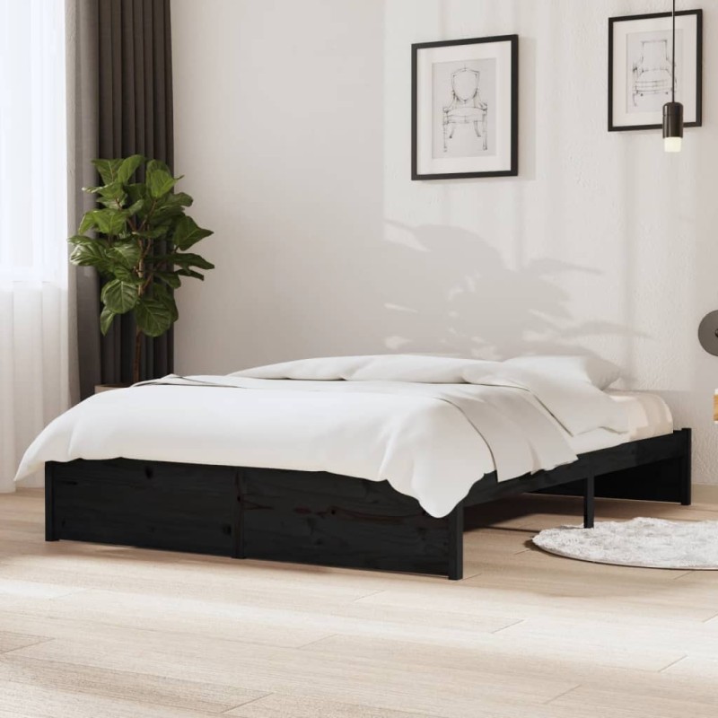 Giroletto Nero in Legno Massello 140x190 cm Giroletto Nero in Legno Massello 140x190 cm