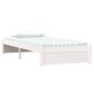 Giroletto Bianco in Legno Massello 90x190 cm 3FT Singolo Giroletto Bianco in Legno Massello 90x190 cm 3FT Singolo