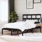 Giroletto Nero in Legno Massello 150x200 cm 5FT King Size Giroletto Nero in Legno Massello 150x200 cm 5FT King Size