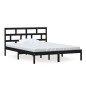 Giroletto Nero in Legno Massello 150x200 cm 5FT King Size Giroletto Nero in Legno Massello 150x200 cm 5FT King Size