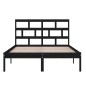 Giroletto Nero in Legno Massello 150x200 cm 5FT King Size Giroletto Nero in Legno Massello 150x200 cm 5FT King Size