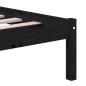 Giroletto Nero in Legno Massello 150x200 cm 5FT King Size Giroletto Nero in Legno Massello 150x200 cm 5FT King Size