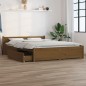 Giroletto con Cassetti Miele 150x200 cm 5FT King Size Giroletto con Cassetti Miele 150x200 cm 5FT King Size