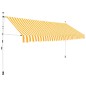 vidaXL Tenda da Sole Retrattile Manuale 350cm Strisce Arancione Bianco vidaXL Tenda da Sole Retrattile Manuale 350cm Strisce Arancione Bianco