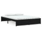 Giroletto Nero in Legno Massello 150x200 cm 5FT King Size Giroletto Nero in Legno Massello 150x200 cm 5FT King Size