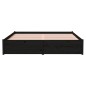 Giroletto Nero in Legno Massello 150x200 cm 5FT King Size Giroletto Nero in Legno Massello 150x200 cm 5FT King Size