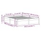 Giroletto Nero in Legno Massello 150x200 cm 5FT King Size Giroletto Nero in Legno Massello 150x200 cm 5FT King Size