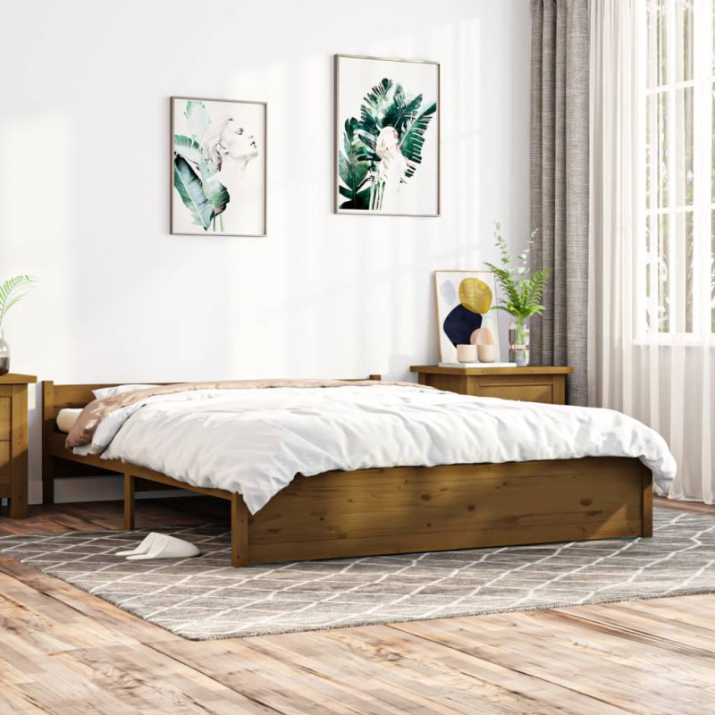 Giroletto Miele in Legno Massello 150x200 cm 5FT King Size Giroletto Miele in Legno Massello 150x200 cm 5FT King Size