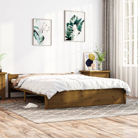 Giroletto Miele in Legno Massello 150x200 cm 5FT King Size