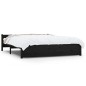 Giroletto Nero in Legno Massello 150x200 cm 5FT King Size Giroletto Nero in Legno Massello 150x200 cm 5FT King Size