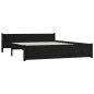 Giroletto Nero in Legno Massello 150x200 cm 5FT King Size Giroletto Nero in Legno Massello 150x200 cm 5FT King Size