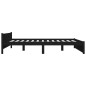 Giroletto Nero in Legno Massello 150x200 cm 5FT King Size Giroletto Nero in Legno Massello 150x200 cm 5FT King Size