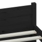 Giroletto Nero in Legno Massello 150x200 cm 5FT King Size Giroletto Nero in Legno Massello 150x200 cm 5FT King Size