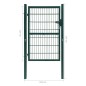 Cancello da Giardino 2D (Singolo) Verde 106 x 170 cm Cancello da Giardino 2D (Singolo) Verde 106 x 170 cm