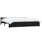 vidaXL Giroletto Nero in Legno Massello 180x200 cm Super King vidaXL Giroletto Nero in Legno Massello 180x200 cm Super King