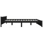 vidaXL Giroletto Nero in Legno Massello 180x200 cm Super King vidaXL Giroletto Nero in Legno Massello 180x200 cm Super King