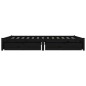 Giroletto con Cassetti Nero 150x200 cm 5FT King Size Giroletto con Cassetti Nero 150x200 cm 5FT King Size