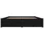 Giroletto con Cassetti Nero 180x200 cm 6FT Super King
