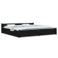 Giroletto con Cassetti Nero 180x200 cm 6FT Super King Giroletto con Cassetti Nero 180x200 cm 6FT Super King