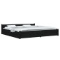 Giroletto con Cassetti Nero 180x200 cm 6FT Super King Giroletto con Cassetti Nero 180x200 cm 6FT Super King