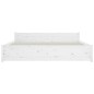 Giroletto Bianco in Legno Massello 160x200 cm Giroletto Bianco in Legno Massello 160x200 cm