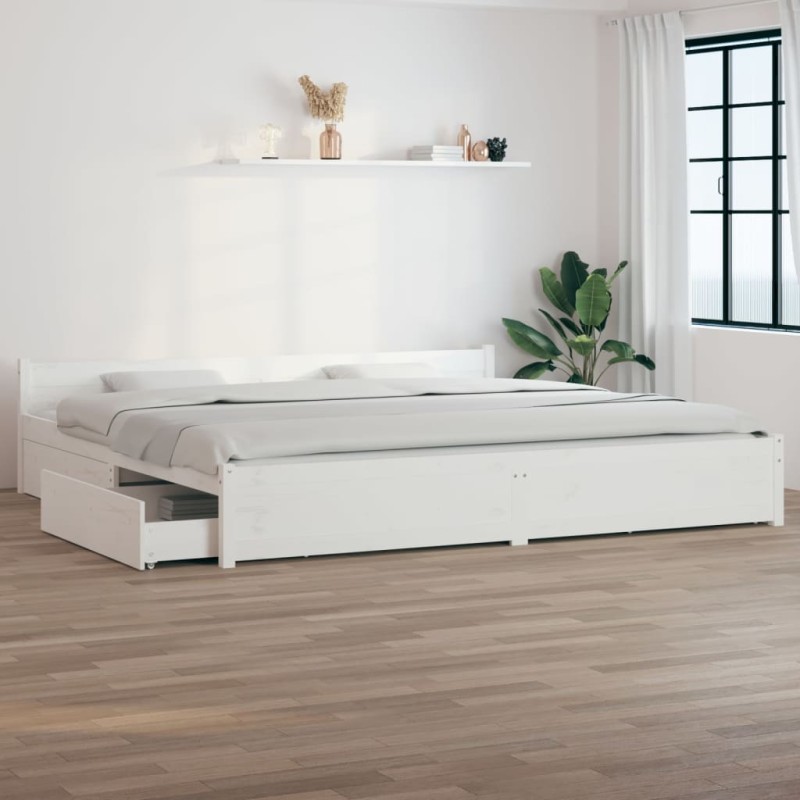 Giroletto con Cassetti Bianco 200x200 cm Giroletto con Cassetti Bianco 200x200 cm