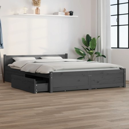 Giroletto con Cassetti Grigio 120x200 cm