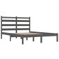 Giroletto Grigio in Legno Massello Pino 135x190 cm 4FT6 Double Giroletto Grigio in Legno Massello Pino 135x190 cm 4FT6 Double