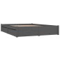Giroletto con Cassetti Grigio 135x190 cm 4FT6 Double