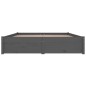 Giroletto con Cassetti Grigio 135x190 cm 4FT6 Double