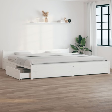 Giroletto con Cassetti Bianco 180x200 cm 6FT Super King