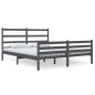 Giroletto Grigio in Legno Massello Pino 135x190 cm 4FT6 Double