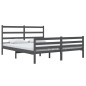 Giroletto Grigio in Legno Massello Pino 135x190 cm 4FT6 Double