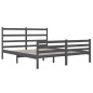Giroletto Grigio in Legno Massello Pino 135x190 cm 4FT6 Double