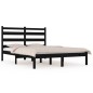 Giroletto Nero Legno Massello Pino 120x190 cm 4FT Small Double Giroletto Nero Legno Massello Pino 120x190 cm 4FT Small Double