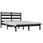 Giroletto Nero Legno Massello Pino 120x190 cm 4FT Small Double Giroletto Nero Legno Massello Pino 120x190 cm 4FT Small Double