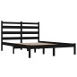 Giroletto Nero Legno Massello Pino 120x190 cm 4FT Small Double Giroletto Nero Legno Massello Pino 120x190 cm 4FT Small Double