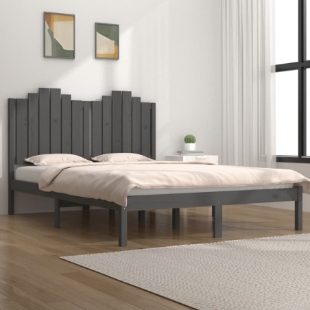 Giroletto Grigio in Legno Massello Pino 150x200cm 5FT King Size