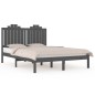 Giroletto Grigio in Legno Massello Pino 150x200cm 5FT King Size Giroletto Grigio in Legno Massello Pino 150x200cm 5FT King Size