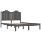Giroletto Grigio in Legno Massello Pino 150x200cm 5FT King Size Giroletto Grigio in Legno Massello Pino 150x200cm 5FT King Size