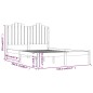 Giroletto Grigio in Legno Massello Pino 150x200cm 5FT King Size Giroletto Grigio in Legno Massello Pino 150x200cm 5FT King Size