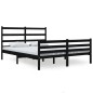 Giroletto Nero Legno Massello Pino 120x190 cm 4FT Small Double Giroletto Nero Legno Massello Pino 120x190 cm 4FT Small Double