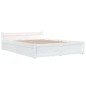 Giroletto con Cassetti Bianco 150x200 cm 5FT King Size Giroletto con Cassetti Bianco 150x200 cm 5FT King Size